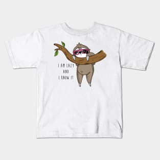 I am lazy and I know it Kids T-Shirt